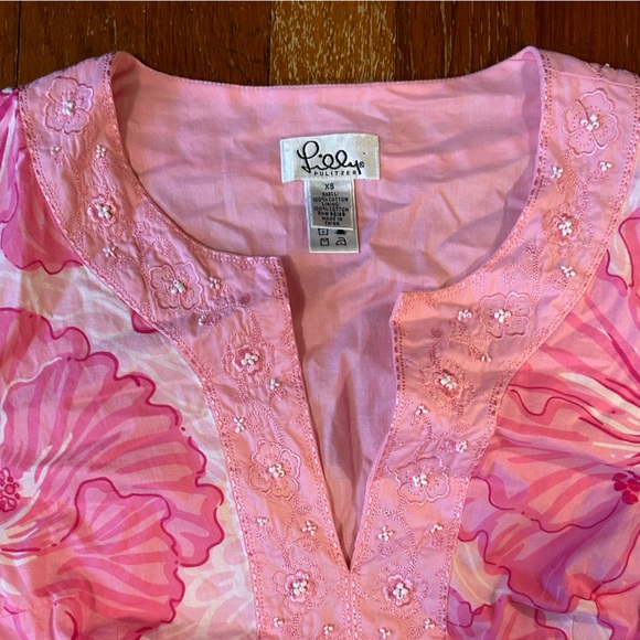 Lilly Pulitzer pink hibiscus dress - Picture 7 of 9